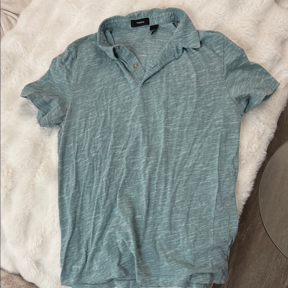 Theory Light Blue Polo Shirt